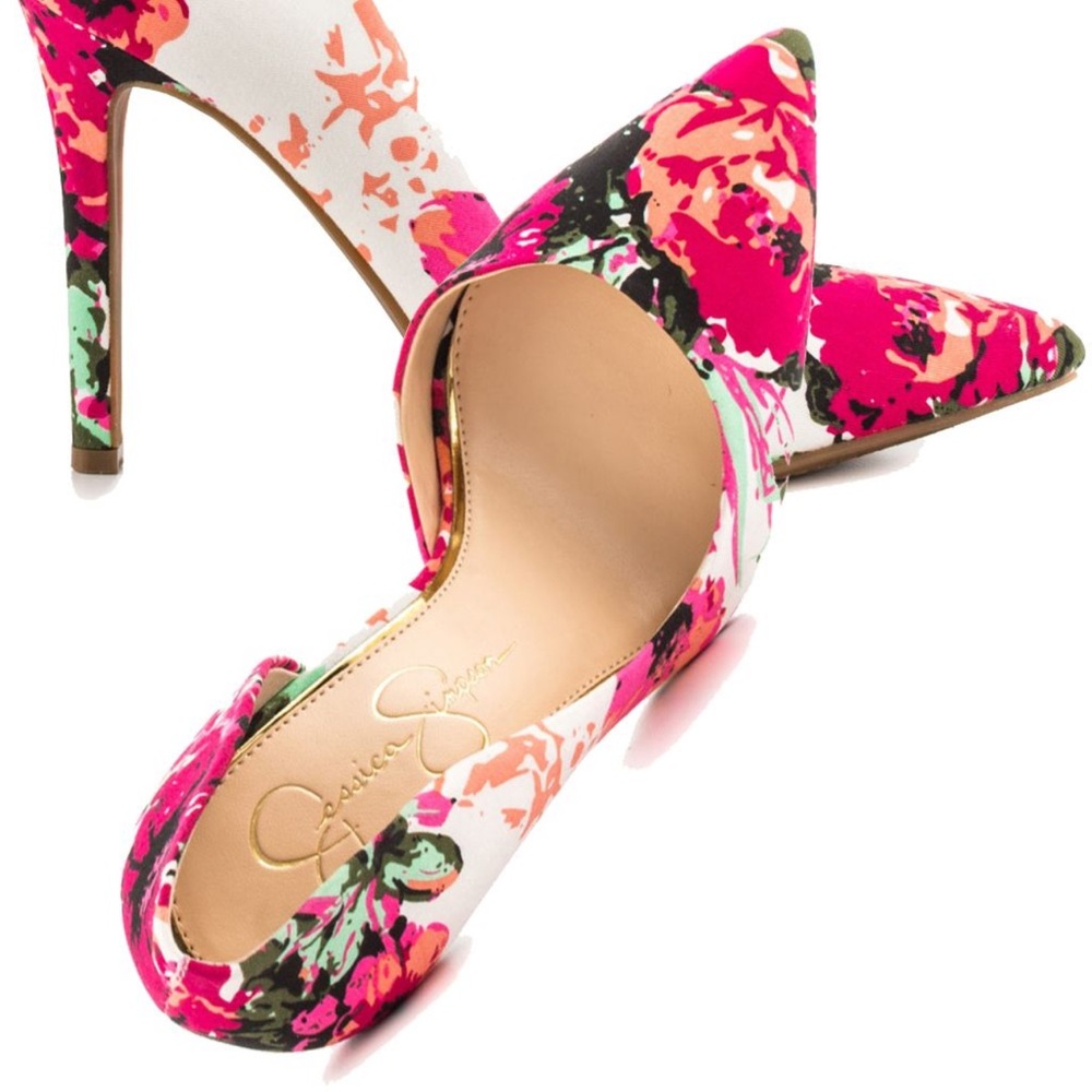 Jessica Simpson Vibrant Floral Heels